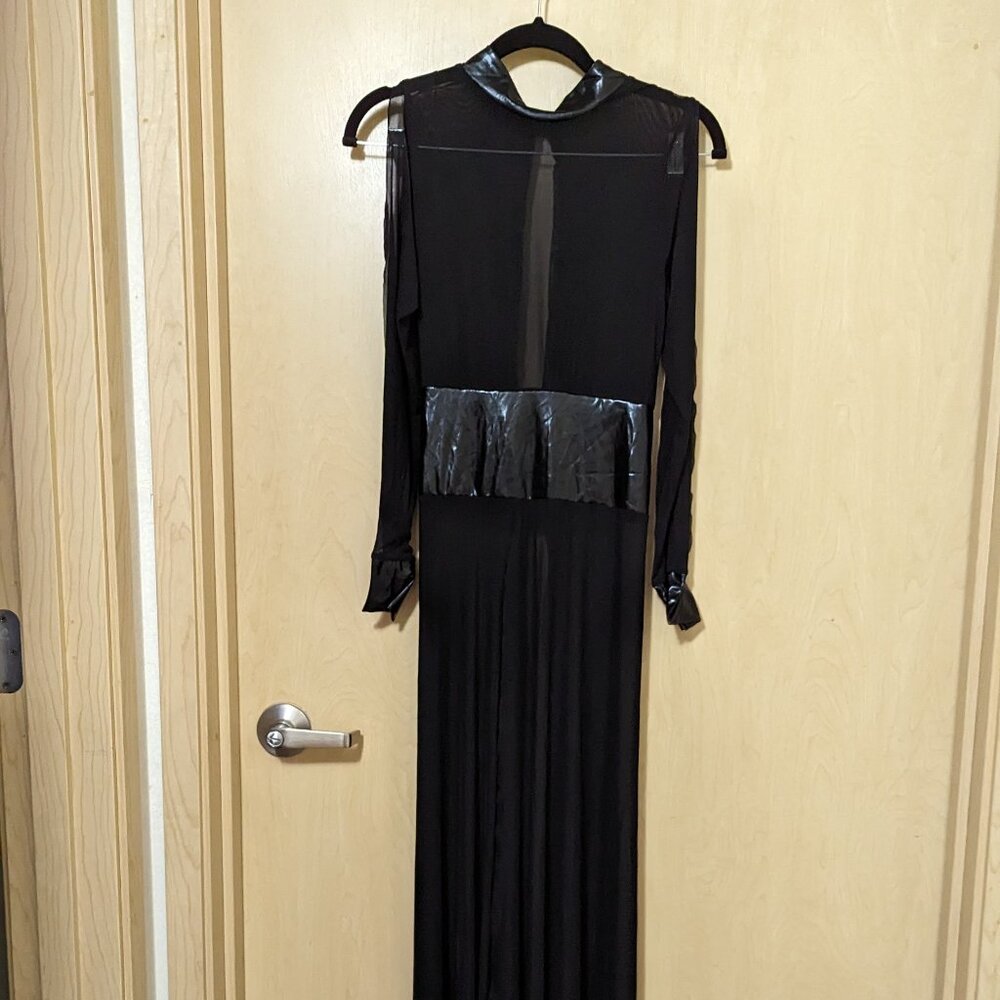 Sheer layering piece sexy black goth emo raver